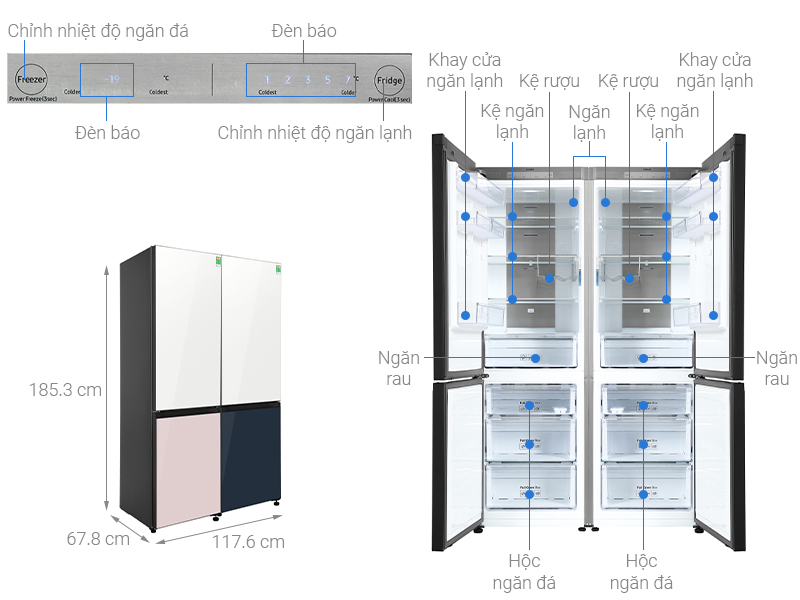 Combo 2 Tủ lạnh Samsung RB33T307055/SV & RB33T307029/SV