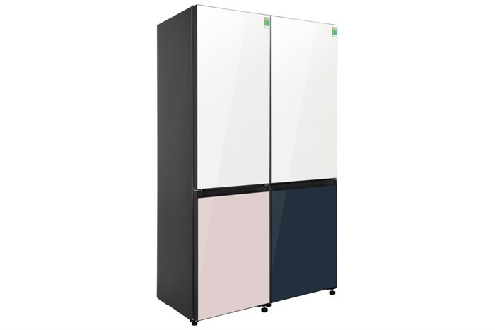 Combo 2 Tủ lạnh Samsung Inverter 678 lít Multi Door Bespoke RB33T307055/SV & RB33T307029/SV Màu Xanh hồng