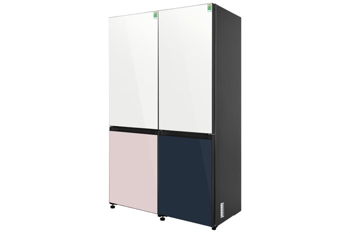 Combo 2 Tủ lạnh Samsung Inverter 678 lít Multi Door Bespoke RB33T307055/SV & RB33T307029/SV Màu Xanh hồng