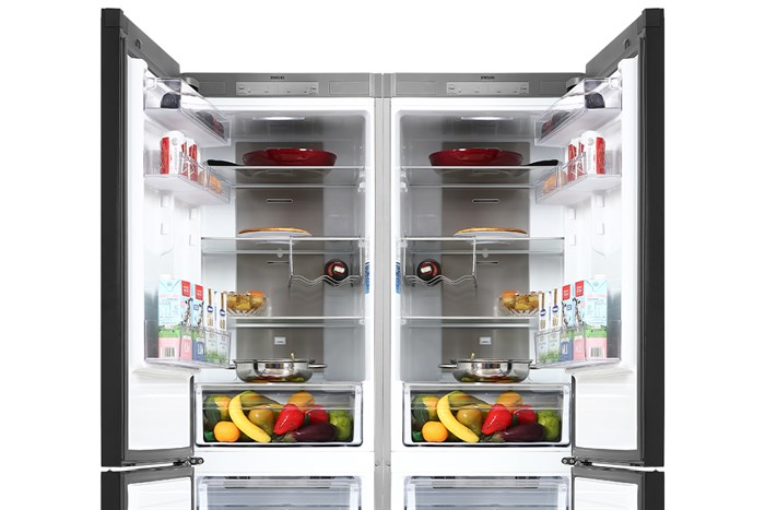 Combo 2 Tủ lạnh Samsung Inverter 678 lít Multi Door Bespoke RB33T307055/SV & RB33T307029/SV Màu Xanh hồng