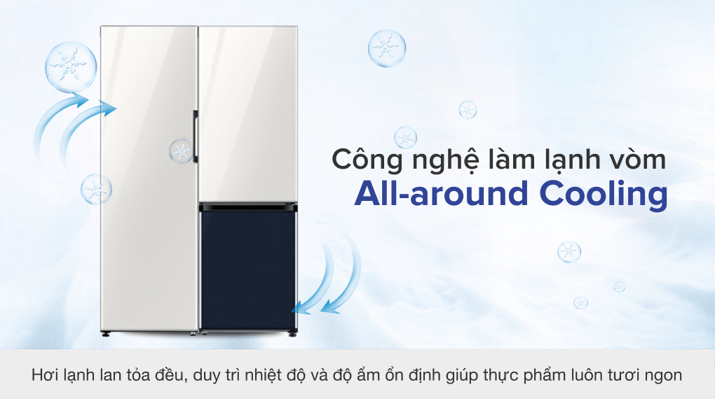 Combo Tủ lạnh Samsung RZ32T744535/SV & RB33T307029/SV - Công nghệ All-around Coolling