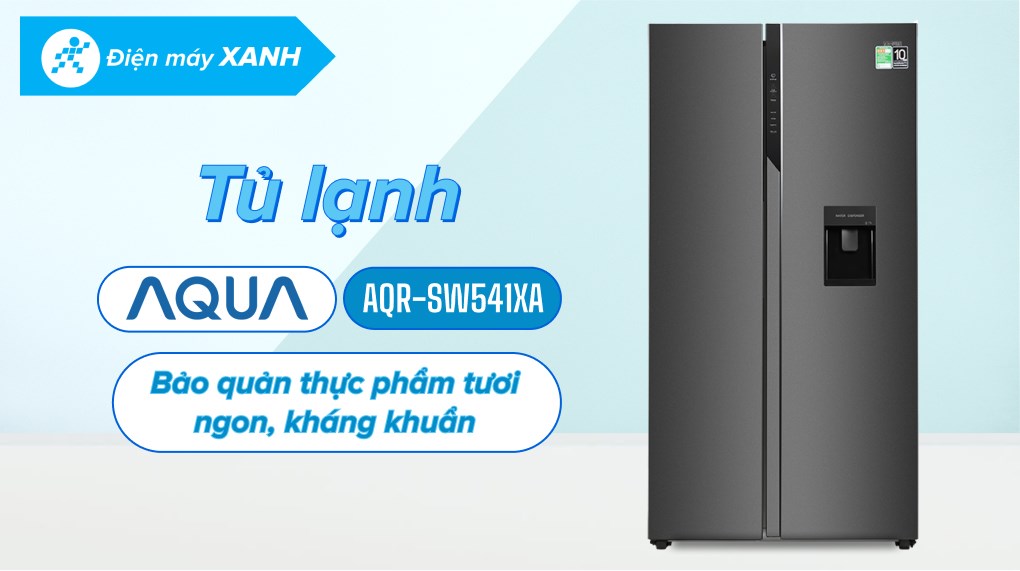 Tủ lạnh Aqua Inverter 524 lít AQR-SW541XA(BL)