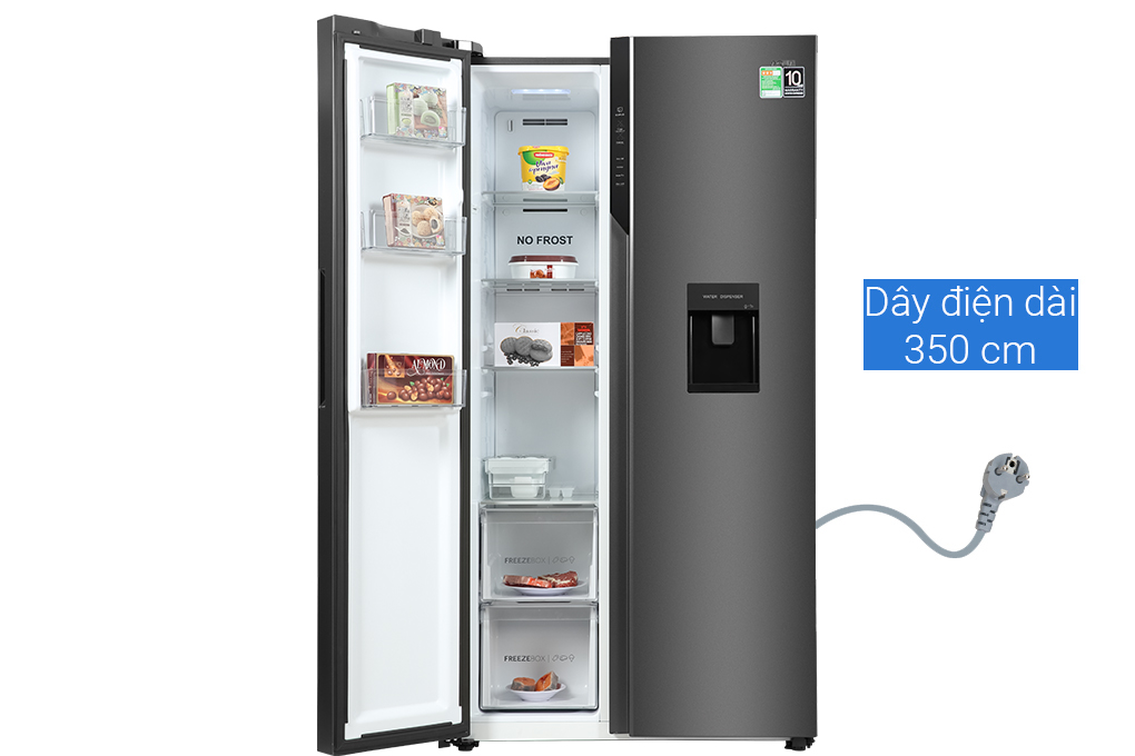 Tủ lạnh Aqua Inverter 524 lít AQR-SW541XA(BL) Màu Đen
