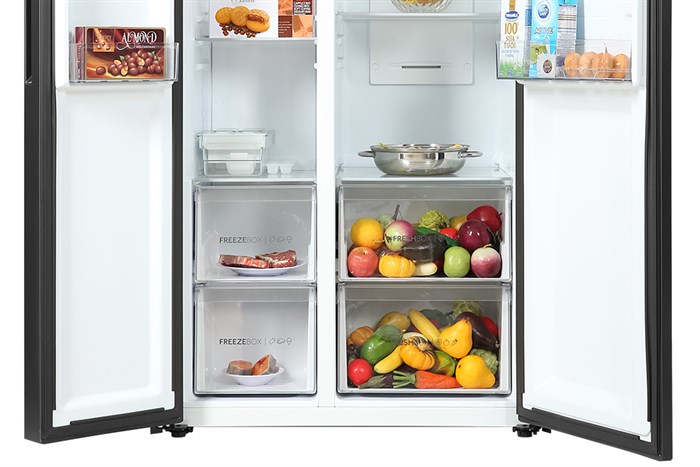 Tủ lạnh Aqua Inverter 524 lít AQR-SW541XA(BL) Màu Đen