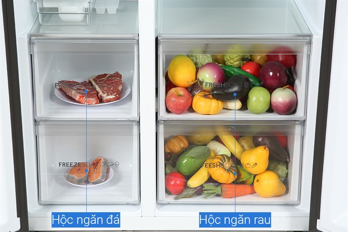 Tủ lạnh Aqua Inverter 524 lít AQR-SW541XA(BL) Màu Đen