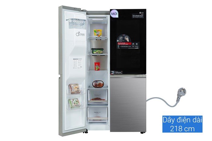Tủ lạnh LG Inverter 635 lít Side By Side InstaView Door-in-Door GR-X257JS Màu Bạc