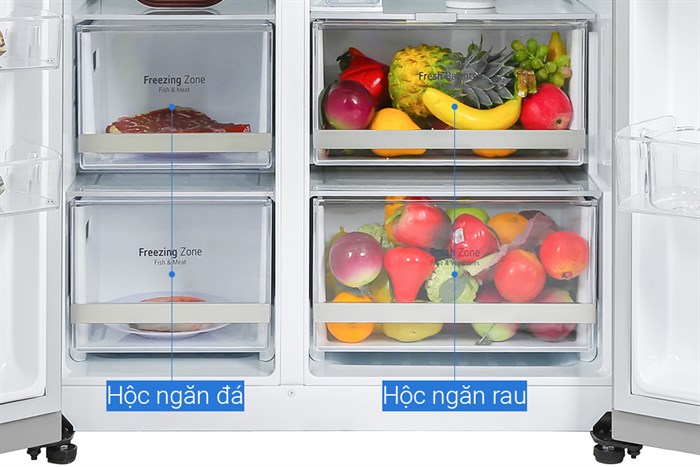 Tủ lạnh LG Inverter 635 lít Side By Side InstaView Door-in-Door GR-X257JS Màu Bạc