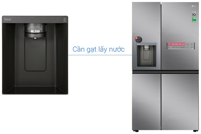 Tủ lạnh LG Inverter 635 lít Side By Side GR-D257JS Màu Bạc