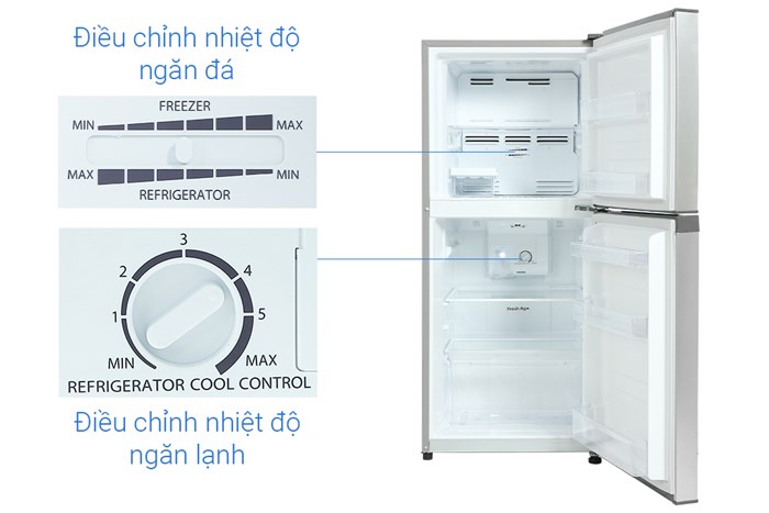 Tủ lạnh Casper 185 lít RT-200VS Màu Bạc