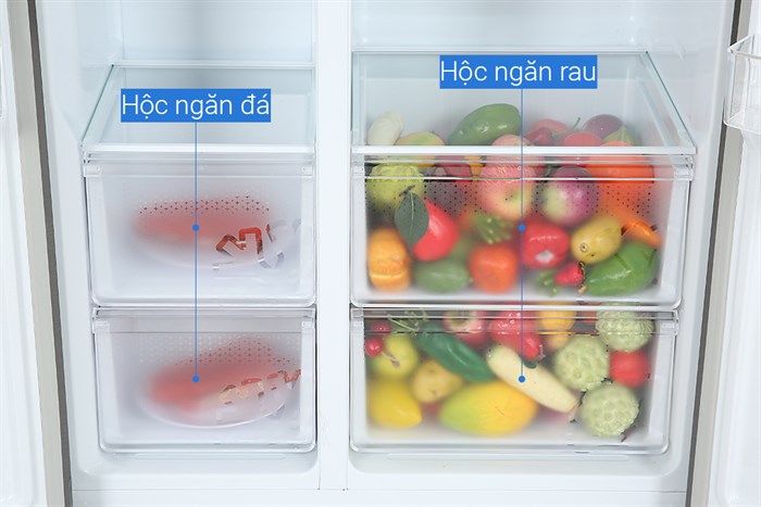 Tủ lạnh Casper Inverter 552 lít RS-570VT Màu Xám