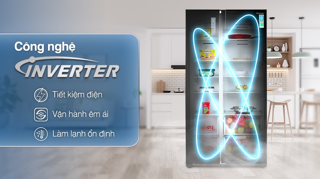 Tủ lạnh Casper Inverter 550 lít RS-570VBW - Công nghệ Inverter