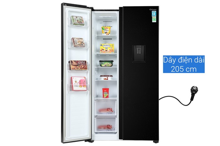 Tủ lạnh Casper Inverter 550 lít RS-570VBW Màu Đen