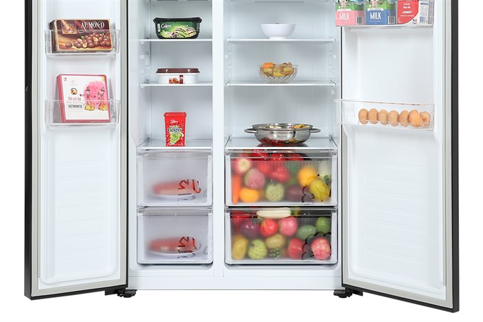 Tủ lạnh Casper Inverter 550 lít RS-570VBW Màu Đen