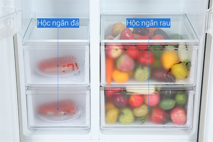 Tủ lạnh Casper Inverter 550 lít RS-570VBW Màu Đen