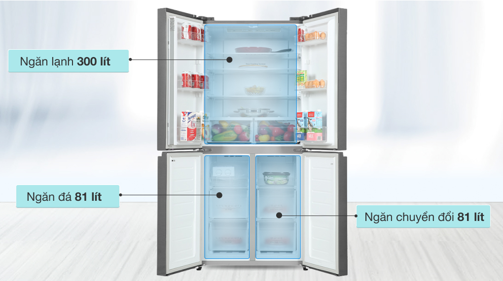 Tủ lạnh Casper Inverter 462 lít RM-520VT - Dung tích