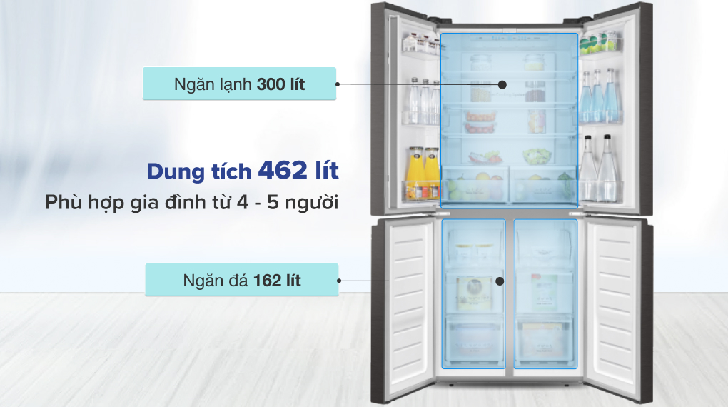 Tủ lạnh Casper Inverter 462 lít RM-520VT - Dung tích