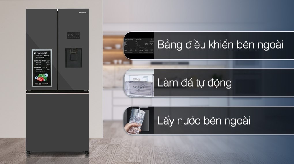 Tủ lạnh Panasonic Inverter 495 lít Multi Door PRIME+ Edition NR-CW530XMMV