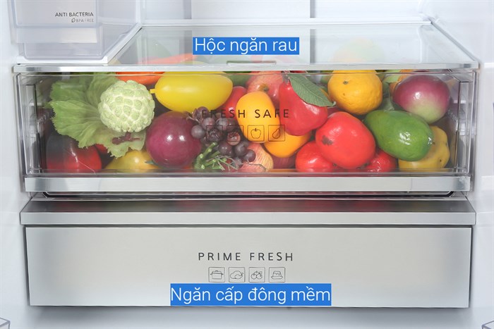 Tủ lạnh Panasonic Inverter 495 lít Multi Door PRIME+ Edition NR-CW530XMMV Màu Đen