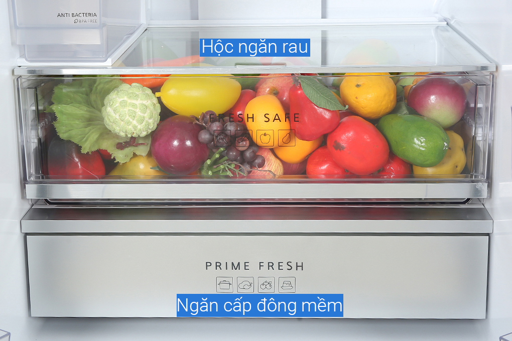 Tủ lạnh Panasonic Inverter 495 lít Multi Door PRIME+ Edition NR-CW530XMMV Màu Đen
