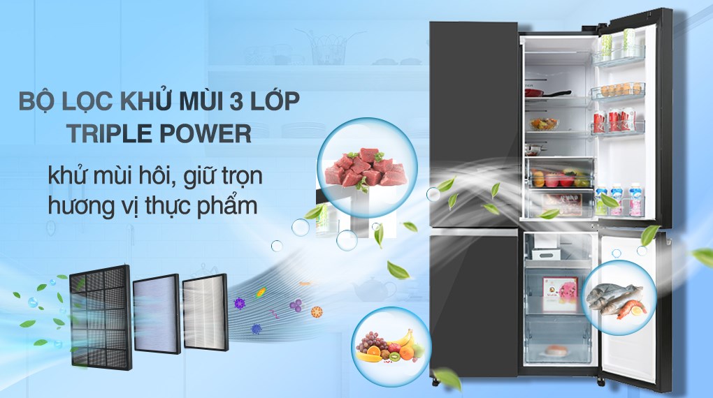 Tủ lạnh Hitachi Inverter 569 lít R-WB640PGV1 GMG - Công nghệ kháng khuẩn khử mùi