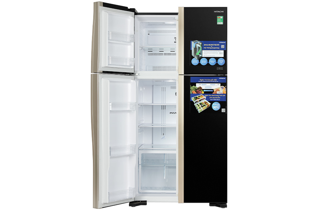 Tủ lạnh Hitachi Inverter 509 lít Multi Door R-FW650PGV8 GBK Màu Đen
