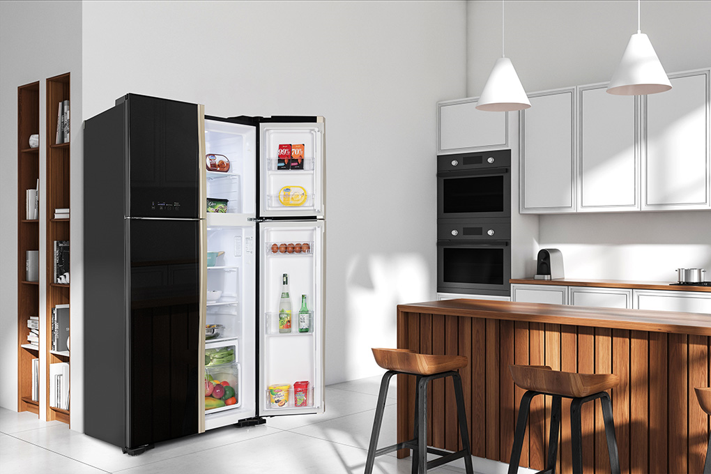 Tủ lạnh Hitachi Inverter 509 lít Multi Door R-FW650PGV8 GBK Màu Đen