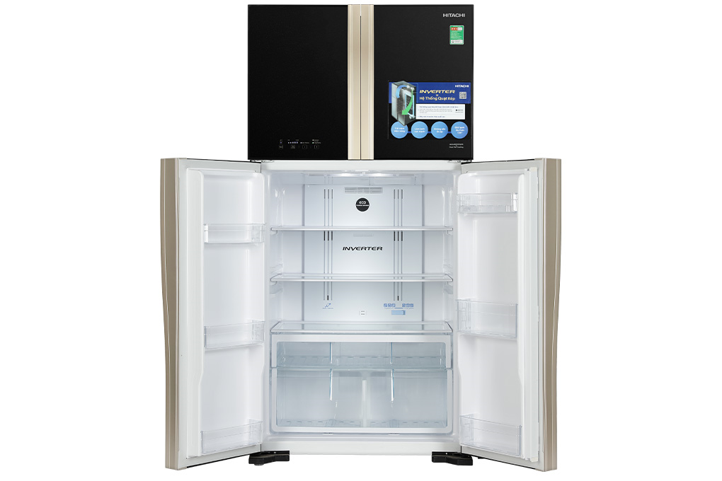 Tủ lạnh Hitachi Inverter 509 lít Multi Door R-FW650PGV8 GBK Màu Đen