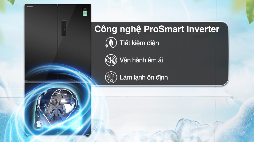 Tủ lạnh Beko Inverter 553 lít Multi Door GNO51651GBVN