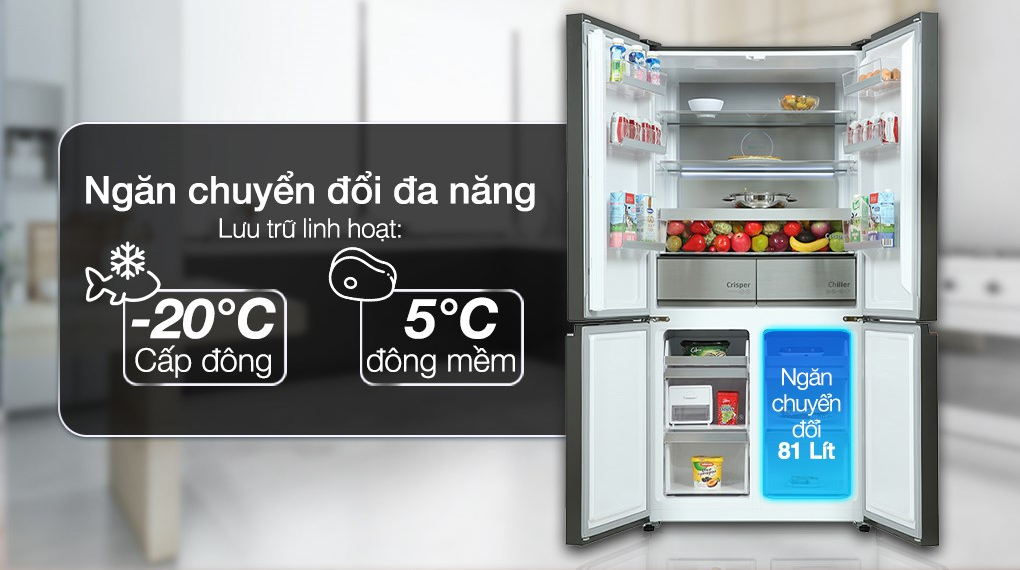 Tủ lạnh Beko Inverter 553 lít GNO51651GBVN - Ngăn chuyển đổi