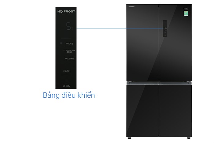 Tủ lạnh Beko Inverter 553 lít Multi Door GNO51651GBVN Màu Đen