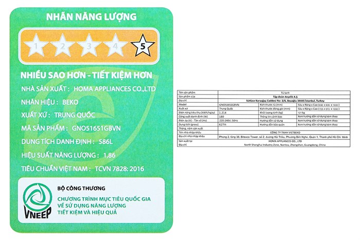 Tủ lạnh Beko Inverter 553 lít Multi Door GNO51651GBVN Màu Đen