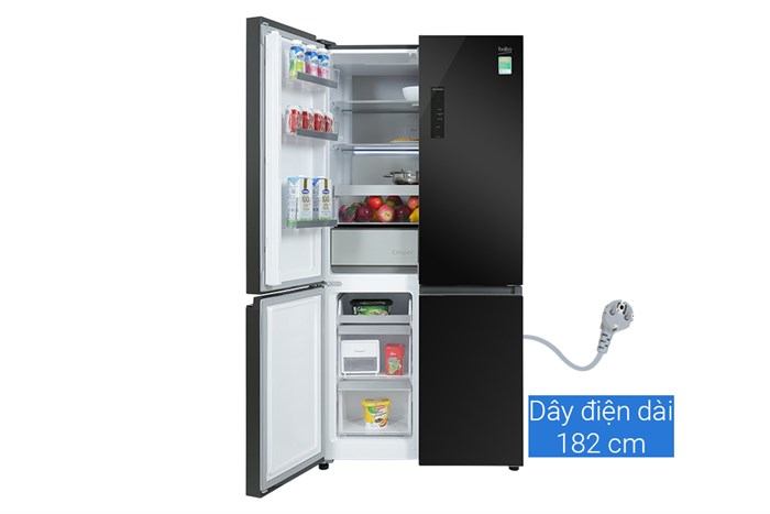 Tủ lạnh Beko Inverter 553 lít Multi Door GNO51651GBVN Màu Đen