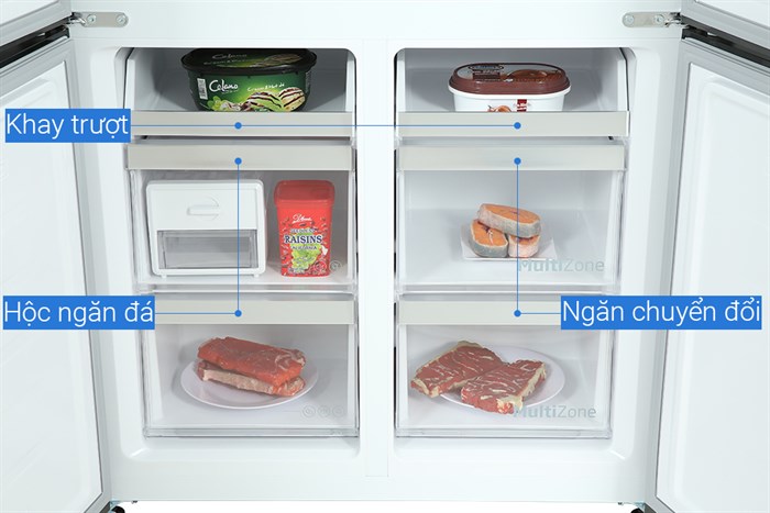 Tủ lạnh Beko Inverter 553 lít Multi Door GNO51651KVN Màu Xám đậm