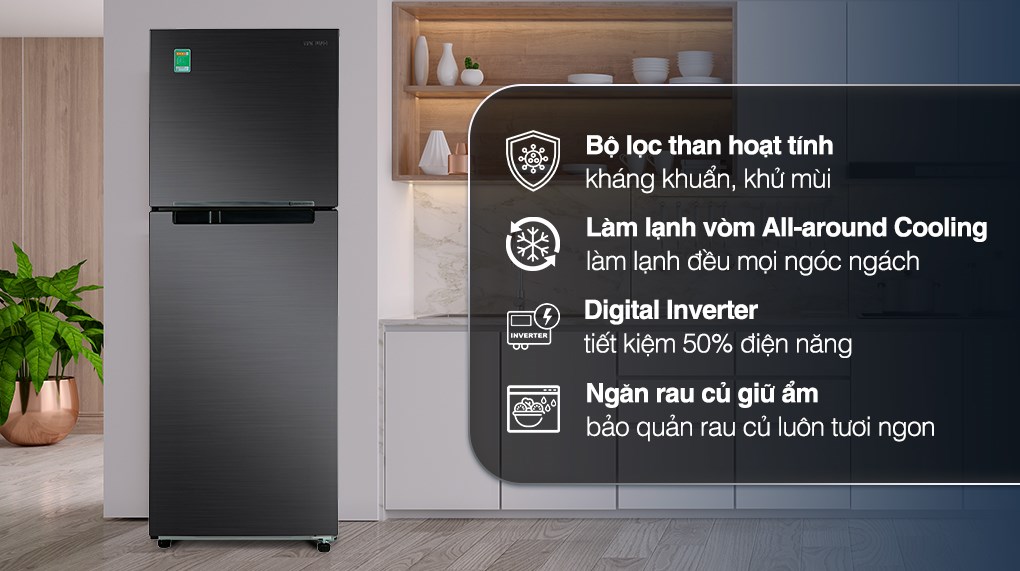 Tủ lạnh Samsung Inverter 322 Lít RT32K503JB1/SV hover