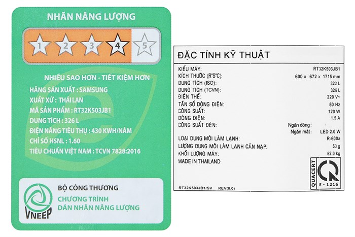 Tủ lạnh Samsung Inverter 322 Lít RT32K503JB1/SV Màu Xám