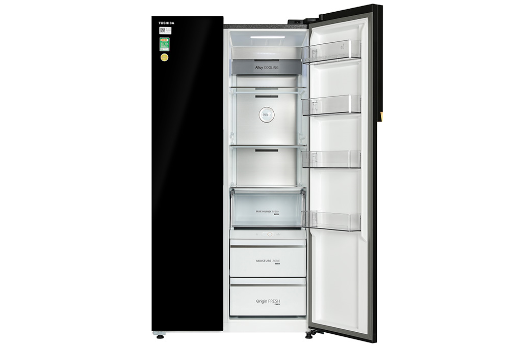Tủ lạnh Toshiba Inverter 596 lít Side By Side GR-RS780WI-PGV(22)-XK Màu Đen