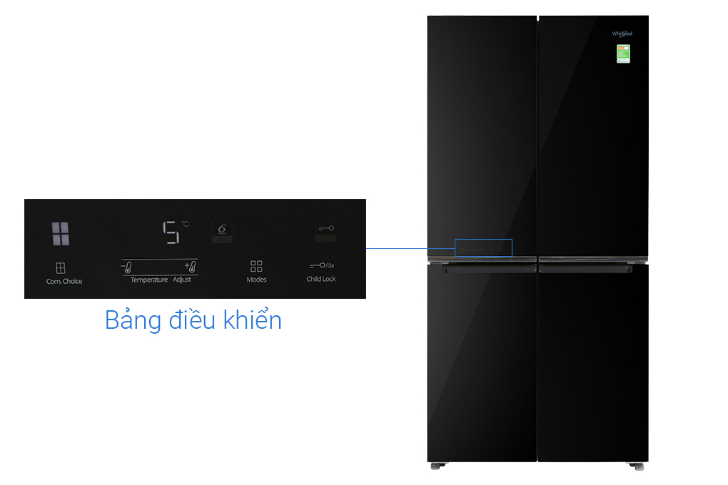 Tủ lạnh Whirlpool Inverter 594 Lít WFQ590NBGV Màu Đen