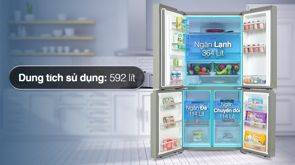 Tủ lạnh Whirlpool Inverter 592 Lít WFQ590WSSV