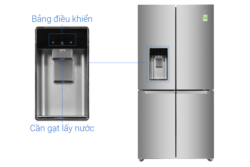 Tủ lạnh Whirlpool Inverter 592 Lít WFQ590WSSV Màu Bạc