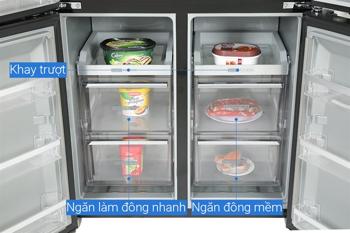 Tủ lạnh Whirlpool Inverter 592 Lít WFQ590DBSV Màu Đen