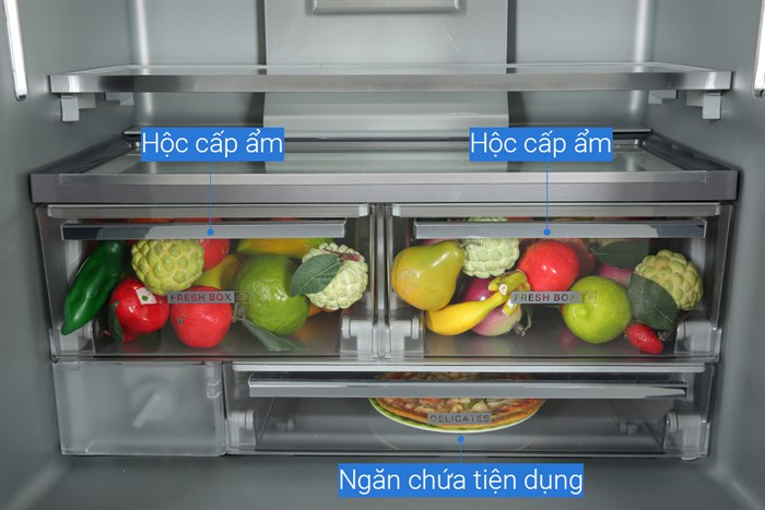 Tủ lạnh Whirlpool Inverter 592 Lít WFQ590DBSV Màu Đen