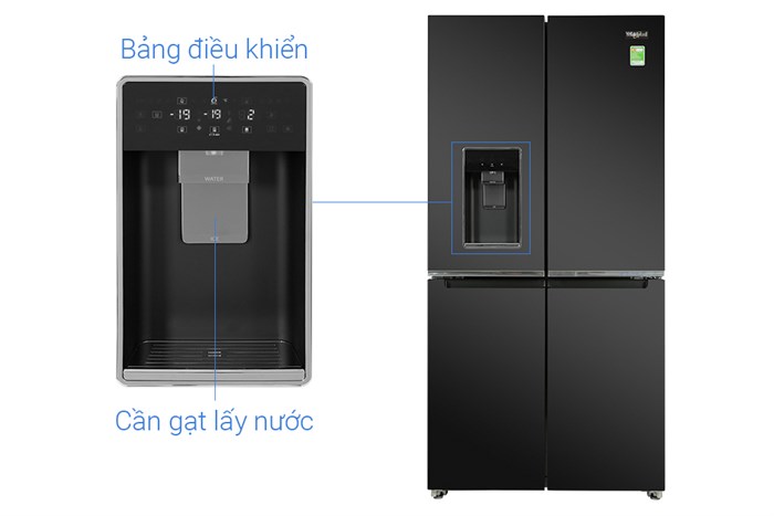 Tủ lạnh Whirlpool Inverter 592 Lít WFQ590DBSV Màu Đen