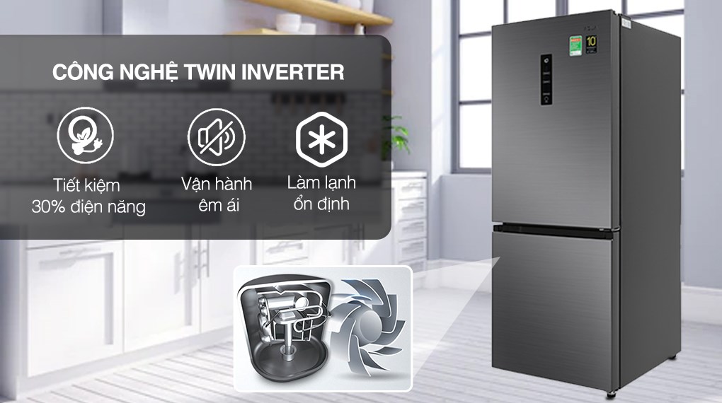 Tủ lạnh Aqua Inverter 260 Lít AQR-B306MA(HB) - Công nghệ tiết kiệm điện