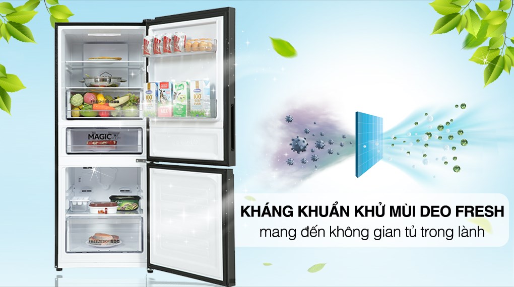 Tủ lạnh Aqua Inverter 260 Lít AQR-B306MA(HB) - Công nghệ kháng khuẩn, khử mùi
