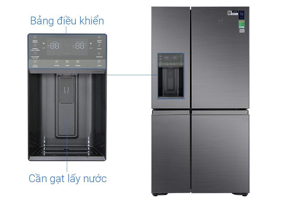 Tủ lạnh Electrolux Inverter 609 Lít EQE6879A-B Màu Xám đậm