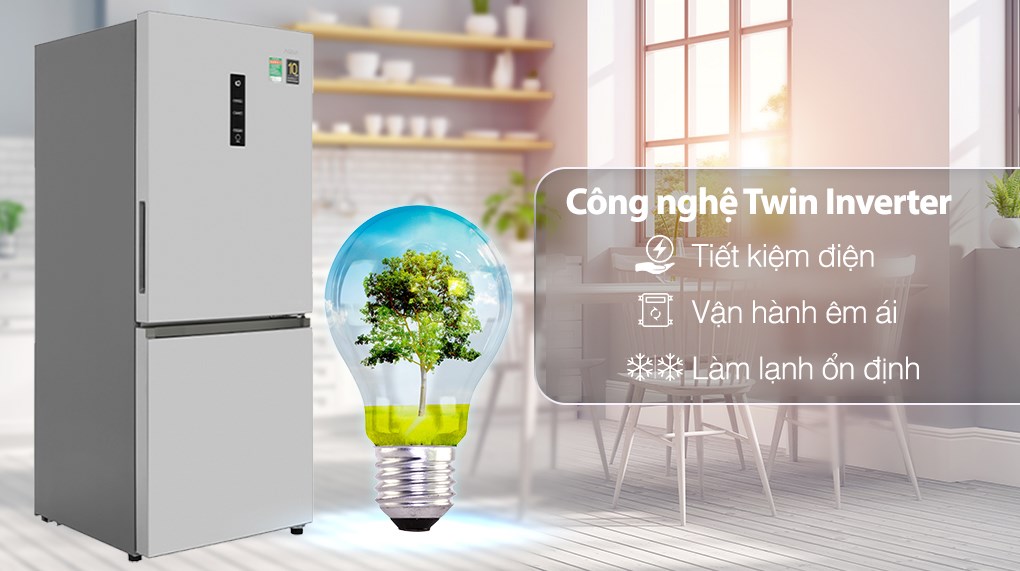 Tủ lạnh Aqua Inverter 260 lít AQR-I298EB SW - Công nghệ tiết kiệm điện