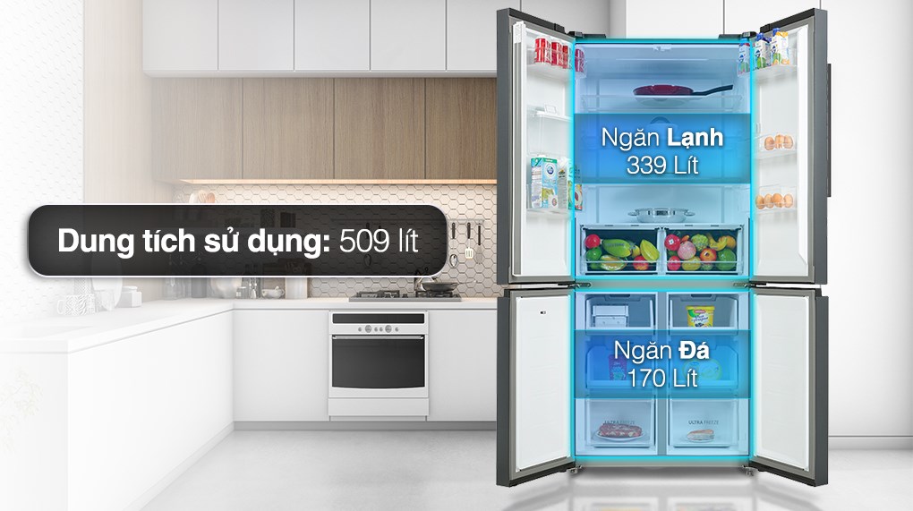 Tủ lạnh Toshiba Inverter 509 lít Multi Door GR-RF605WI-PMV(06)-MG