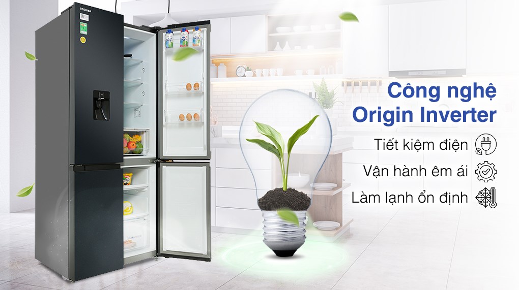 Tủ lạnh Toshiba Inverter 509 lít Multi Door GR-RF605WI-PMV(06)-MG