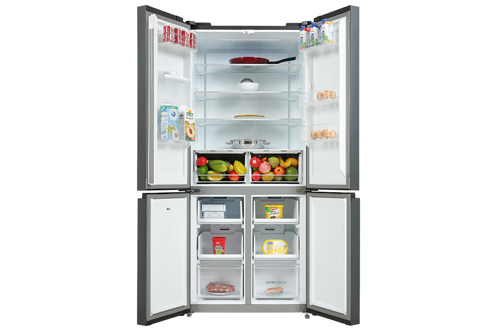 Tủ lạnh Toshiba Inverter 509 lít Multi Door GR-RF605WI-PMV(06)-MG Màu Đen - Xám