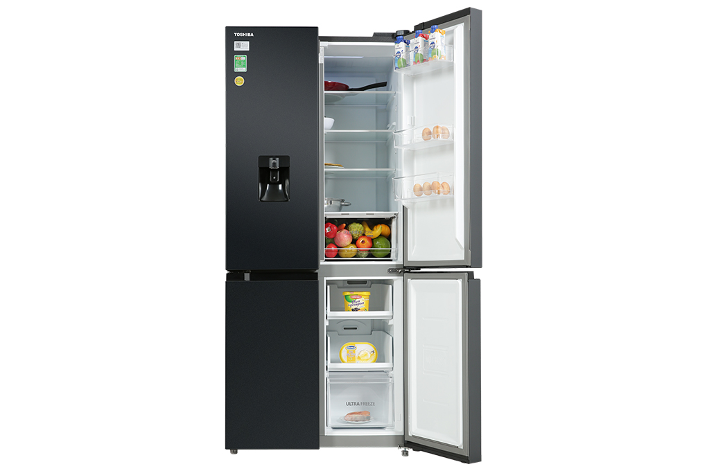 Tủ lạnh Toshiba Inverter 509 lít Multi Door GR-RF605WI-PMV(06)-MG Màu Đen - Xám